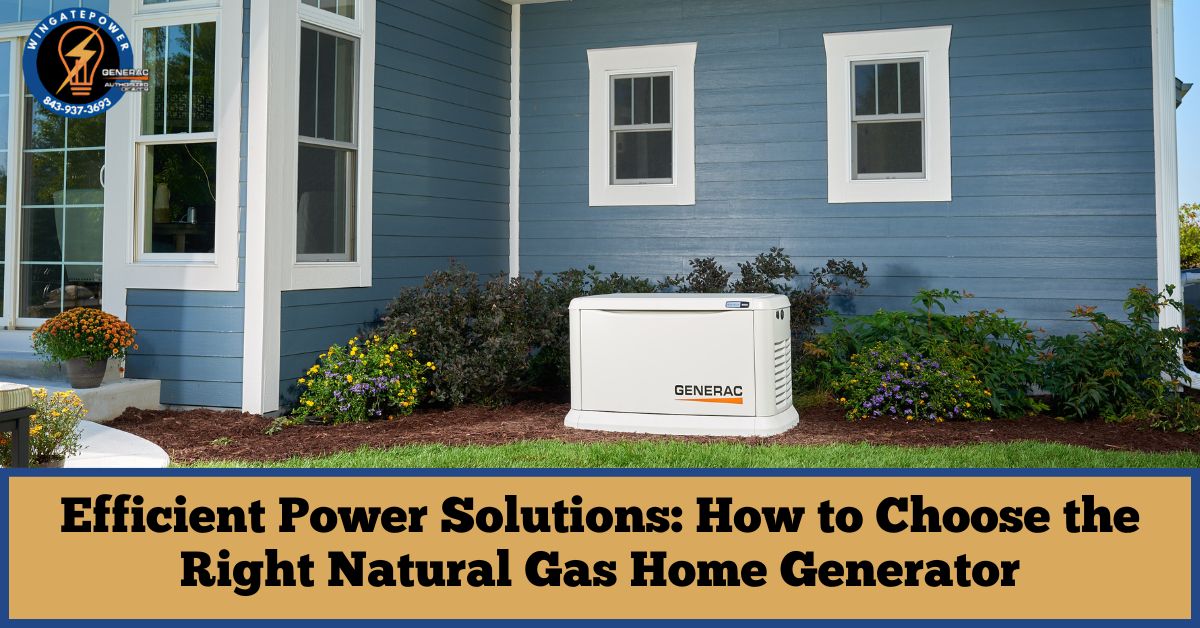 generac natural gas generator charleston backyard installed